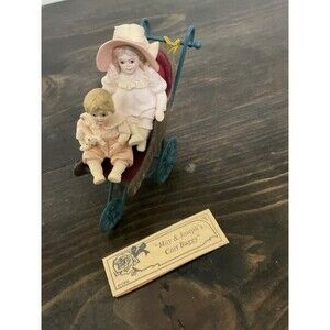 Jan Hagara Retired Tiny Treasure May & Joseph's Cart Buggy' Figurine